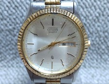 Item de trabalho CITIZEN CQ relógio masculino quartzo combo cor moldura em ziguezague comprar usado  Enviando para Brazil