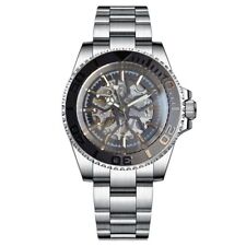 Relógio masculino automático 20ATM mergulho 40mm NH70 esqueleto mostrador oco transparente novo comprar usado  Enviando para Brazil