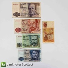 ESPAÑA: Juego de 5 billetes de peseta española. segunda mano  Embacar hacia Mexico