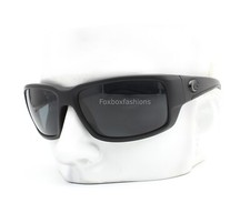 Óculos de sol Costa Del Mar Fantail preto fosco cinza polarizado lente poli com estojo comprar usado  Enviando para Brazil