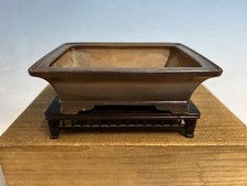 Usado, Vaso de árvore bonsai retangular antigo tamanho Shohin Tokoname por Bigei 6 1/8” comprar usado  Enviando para Brazil
