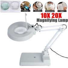 Lupa de mesa 10X 20X lupa lâmpada LED lâmpada de leitura com base comprar usado  Enviando para Brazil