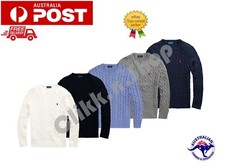 Suéter polo masculino Ralph Lauren malha cabo algodão jumper comprar usado  Enviando para Brazil