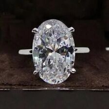 RARO ANEL SOLITÁRIO DE DIAMANTE BRANCO TRATADO COM CERTIFICAÇÃO 5,65 quilates em prata 925 comprar usado  Enviando para Brazil
