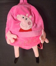 Mini mochila Peppa de veludo rosa bolso frontal 10 x 10 idades 2 a 4 D8 comprar usado  Enviando para Brazil