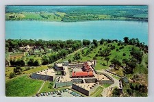 Cartão postal antigo Ticonderoga NY-Nova York vista aérea histórico forte Ticonderoga comprar usado  Enviando para Brazil