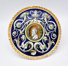 PLATO CONTINENTAL NEOCLÁSICO CON PATAS DE MAIOLICA SIGLO XIX segunda mano  Embacar hacia Argentina