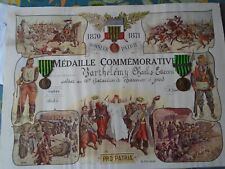 Diplome 1870.71. medailles d'occasion  Auxonne