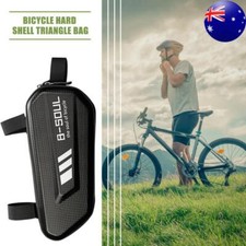 Usado, Bolsa triangular capa dura bicicleta B-SOUL impermeável mountain bike bicicleta de estrada MTB bolsa superior comprar usado  Enviando para Brazil