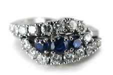 Ring saphir diamanten gebraucht kaufen  Düsseldorf