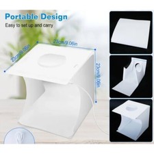Usado, Mini caixa de estúdio fotográfico luz LED 6 cores portátil caixa aberta com bolsa comprar usado  Enviando para Brazil