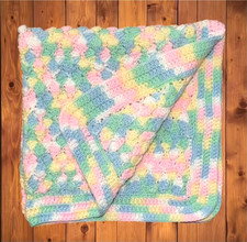 Cobertor de bebê feito à mão rosa pastel azul verde crochê 29x32" assento de carro carrinho, usado comprar usado Cobertor de bebê feito à mão rosa pastel azul verde crochê 29x32" assento de carro carrinho, usado comprar usado  Enviando para Brazil