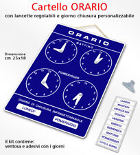 Cartello orario regolabile usato  Acate