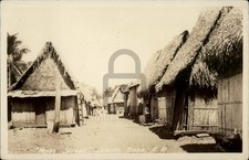 Cartão postal vintage Panamá RPPC Santa Rosa "rua principal" foto real c1930, usado comprar usado  Enviando para Brazil