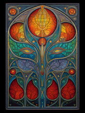Art nouveau stained for sale  House Springs