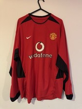 Camisa Manchester United 2002/04 Home - Manga Longa. Extra Grande - Bom comprar usado  Enviando para Brazil