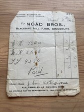 1924 billhead noad for sale 1924 billhead noad for sale  IPSWICH
