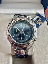 FESTINA 6596 relógio de ciclismo cronógrafo mostrador azul aço inoxidável CAIXA ORIGINAL comprar usado  Enviando para Brazil