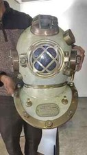 Capacete de mergulho vintage 18" Marinha dos EUA Mark V presente de mergulho antigo mar profundo comprar usado  Enviando para Brazil