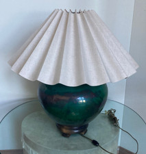 Abajur de mesa vintage Edwards Co. Inc. metal verde com sombra creme Império P-1749 comprar usado  Enviando para Brazil