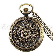 Antigo relógio de bolso de quartzo camélia pingente colar presente da avó da mãe comprar usado  Enviando para Brazil