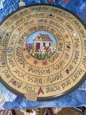 Tampo de mesa decorativo de madeira Lazy Susan com mensagem inspiradora comprar usado  Enviando para Brazil