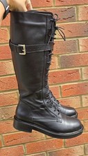 Black leather lace for sale  GRAYS