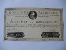 Rare assignat 200 d'occasion  Martignas-sur-Jalle