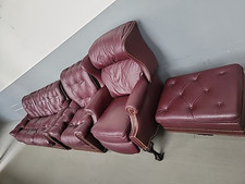 burgundy leather sofa chair for sale  Butler