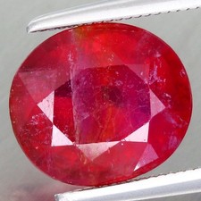 Pedra preciosa oval rubi vermelho natural 3,97 ct t.w 9,5x8,4 mm comprar usado  Enviando para Brazil
