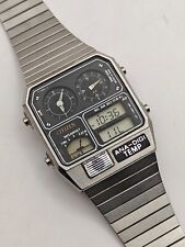 Vintage Citizen ANA-DIGI TEMP 8982-08501 Quartzo SS Prata Preto Relógio de Pulso JAPÃO, usado comprar usado  Enviando para Brazil