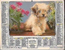 Almanach.calendrier ptt.1984.  d'occasion  Brignais