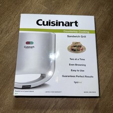 Sanduicheira Cuisinart dupla grelha antiaderente prata WM-SW2 NOVA comprar usado  Enviando para Brazil