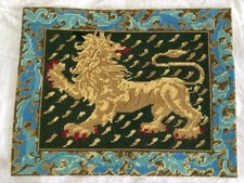 Completed lion needlepoint for sale  HUDDERSFIELD