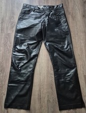 Schwarze echt lederhose gebraucht kaufen  Kiel