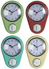 Küchenuhr Wanduhr »Kitchen« Retro Uhr 50er Jahre mit Kurzzeitwecker Eieruhr NEU comprar usado  Enviando para Brazil