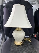 Usado, Lâmpada Lenox Masterpiece Collection tulipas com abajur de seda e acabamento de balão original 22"" comprar usado  Enviando para Brazil