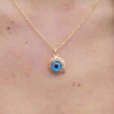Berloque grande, grego, olho mau, boa sorte, pingente de ouro amarelo 14K, proteção comprar usado  Enviando para Brazil