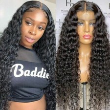 Perucas de cabelo humano frente de renda encaracolada com cabelo de bebê perucas brasileiras não remy médias comprar usado  Enviando para Brazil