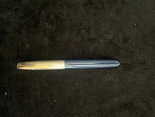Usado, Caneta-tinteiro Parker 21 azul escuro, tampa de metal, enchimento de aperto aerométrico comprar usado  Enviando para Brazil