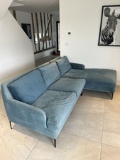 Shaped velvet turquoise for sale  BRAINTREE
