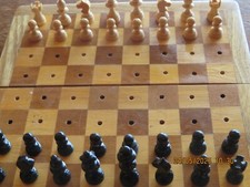 Altes schachspiel holz gebraucht kaufen  Pfedelbach