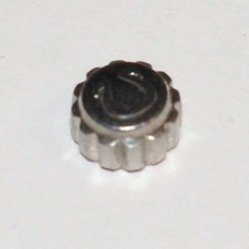 OMEGA EDELSTAHL KRONE Ø 5,5MM HÖHE 3,2MM STEM Ø 0,9 GROBE RIFFEL  ~NOS~ comprar usado  Enviando para Brazil