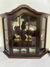 Vitrine Bugigangas Vitrine Vitrine 2 Prateleiras de Vidro Antigo Armário de Madeira Curio comprar usado  Enviando para Brazil