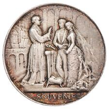 França - Medalha de casamento - 1895 - Lembrança - T.P R.M - Prata 950/1000 comprar usado  Enviando para Brazil