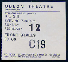 Ingresso Rush Original Vintage Birmingham Hemispheres Tour 1978 #2 comprar usado  Enviando para Brazil