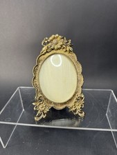 Vintage MATSON Pequeno Quadro Oval Bolha Fita Floral Laço Tom Dourado F1771 comprar usado  Enviando para Brazil