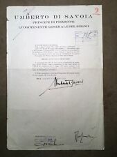 Umberto savoia autografo usato  Crema