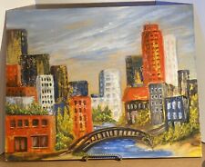 Abstract cityscape acrylic for sale  Sammamish