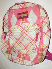 Mochila xadrez JanSport tartan SuperBreak - Rosa verde branco  comprar usado  Enviando para Brazil